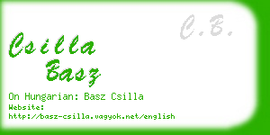 csilla basz business card